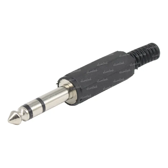 3 Conectores 6.5mm Estereo Plug 1/4 6.3mm Audio Macho