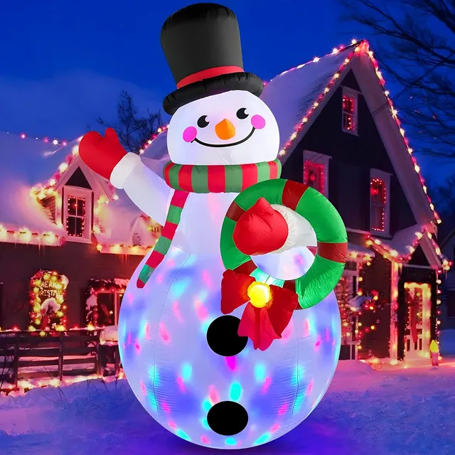 Muñeco De Nieve Inflable De Navidad De 1.8m Coloridas ...