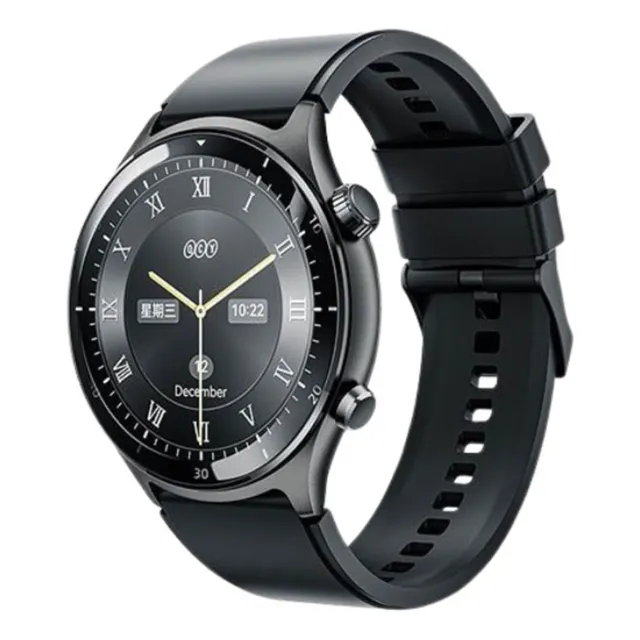 Smartwatch Bluetooth Qcy Active Gt, Pantalla Amoled 1.43,resistencia Al Agua 3atm,color Negro, Bluetooth 5.3, Batería 12 Días,120 Modos Deportivos, Monitoreo De Salud Múltiple