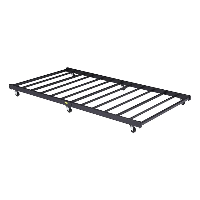 Base De Cama Nido Individual Enrollable Soporte Metal Negro