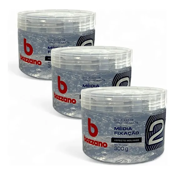 Bozzano Gel Condicionante Fator 2 Média Fixação 300g - 3unid