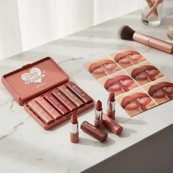 Set Labiales Mate En Barra Larga Duración 6pcs