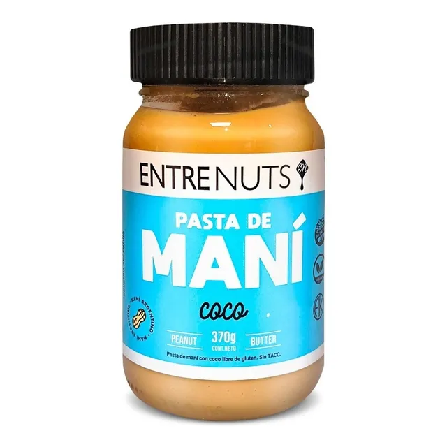 Pasta De Mani Con Coco Entrenuts Mantequilla 370g Sin Tacc 