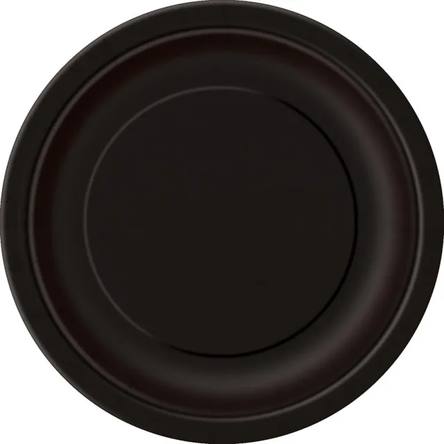 Platos De Pastel De Papel Negro, 25ct