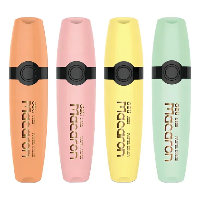 Marcatextos Pastel Plumones Macaron Deli 4 Pzs Resaltadores