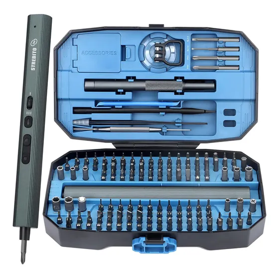 Tornillo Eléctrico Mini Strebíto Set De 155 En 1, Batería 65