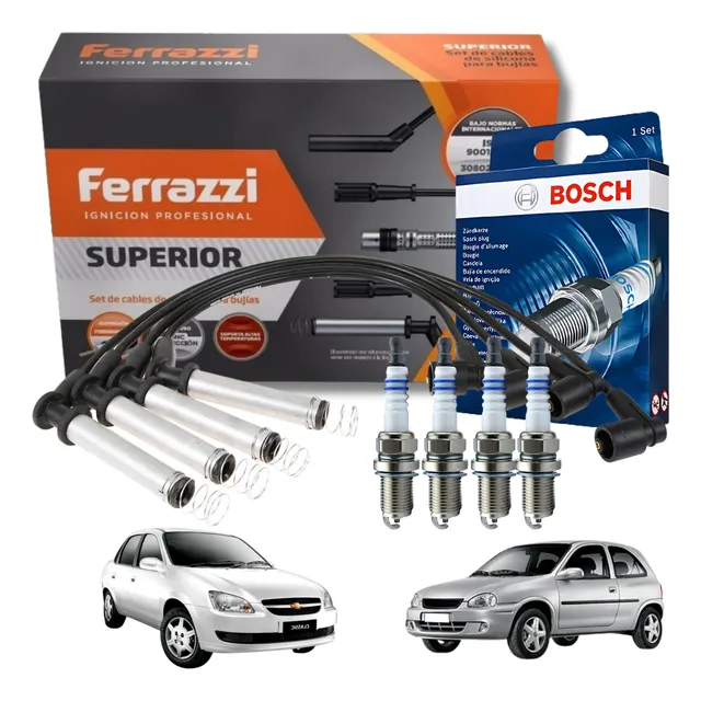 Cables Y Bujias Chevrolet Corsa 1.6 1.4 Mpfi Para Gnc Fun