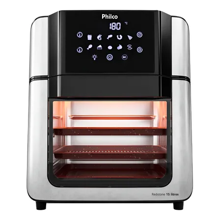 Air Fryer Oven Philco 15l Painel Digital Paf15a Cor Preto 127v