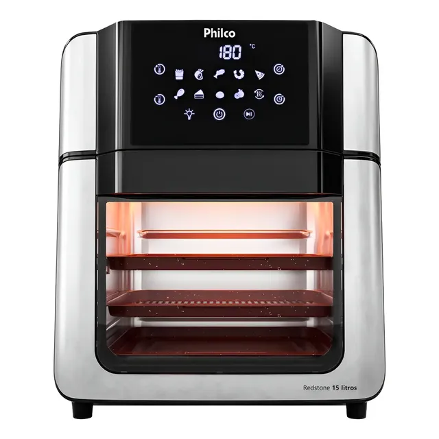 Air Fryer Oven Philco 15l Painel Digital Paf15a Cor Preto