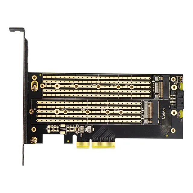 Adaptador Dual Pci Express 4.0 A M2 Nvme Y Sata M.2 B Ssd Pc