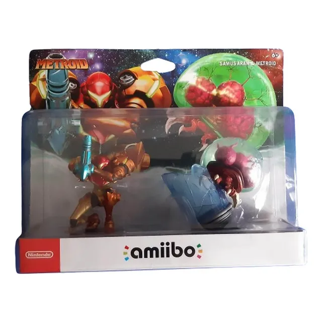  Amiibo Samus Aran & Metroid  Set Doble Nuevo 