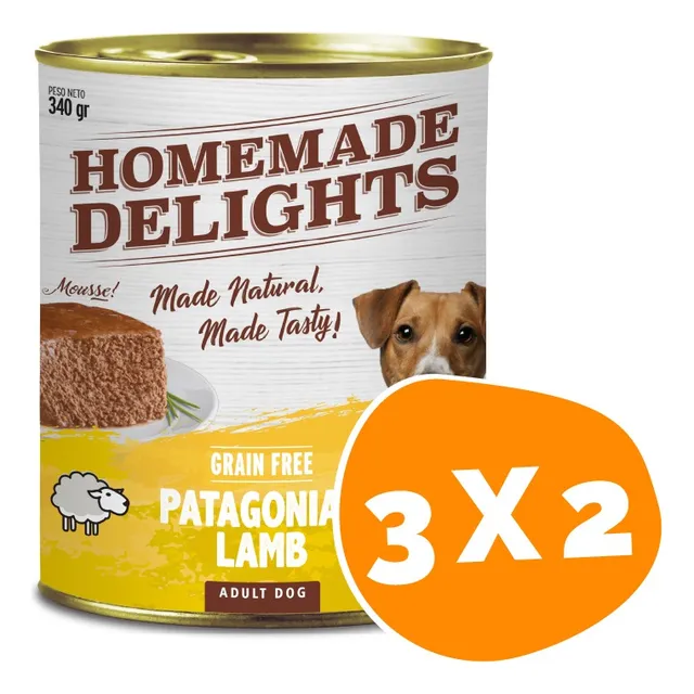 Lata Homemade Delights Perro Adulto Cordero Pack 3 Unidades