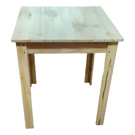 Mesa Bar Cuadrada De Madera 70x70 Cm