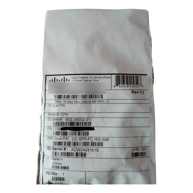 Cisco Ds-sfp-fc16g-sw 16 Gbps Fibre Channel Sw Sfp+,lc