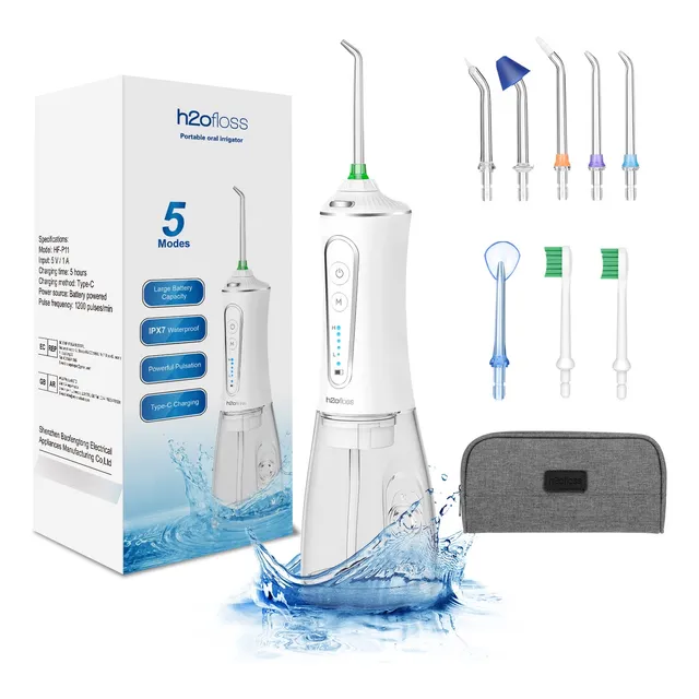 Nuevo Irrigador Buco Dental De 5 Niveles Presión Con 8 Picos