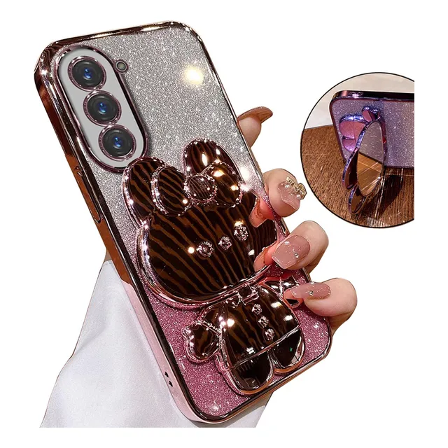 Funda For Samsung Soporte Espejo Cosmético Mujer Brillantes