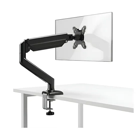 Suporte Monitor Pistão A Gás Ergonômico Braço Articulado Preto