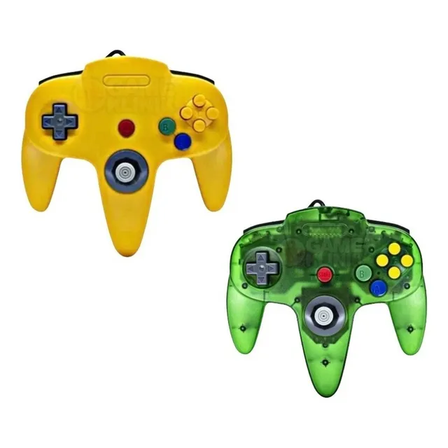 2 X Control Alambrico Compatible Con Nintendo 64