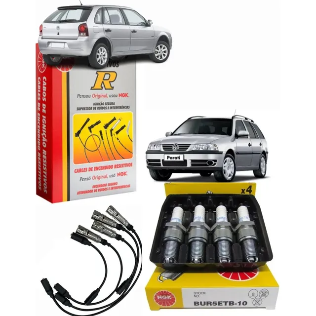 Kit Cabos+velas Gol Parati Saveiro G2 G3 1.6 1.8 2.0 Gasolin