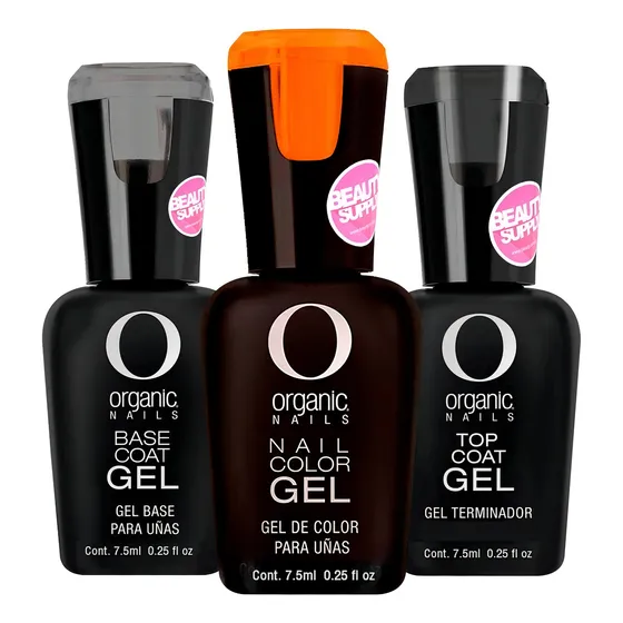 Esmalte de uñas color Organic Nails Sellador y terminador de 22.5mL - Pack de 3 unidades color 129