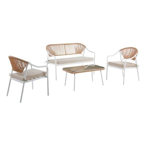 Tushop JJA004 Juego De Jardin 4 Piezas Mesa Sillones Almohadones | Cuotas sin interés