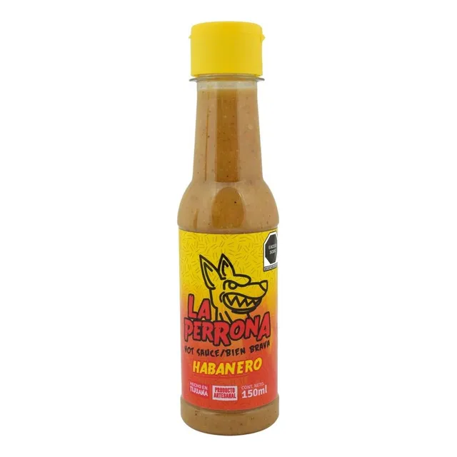 12 Pza Salsa Picante La Perrona Habanero 150 Ml