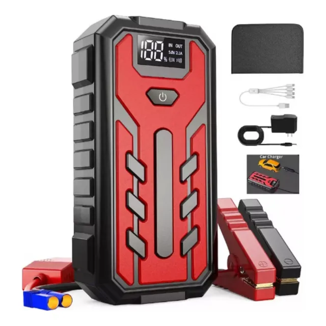 Arrancador De Batería Para Auto Coche Portátil Con Pantalla