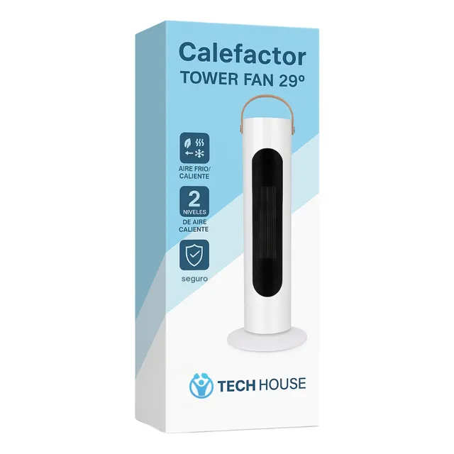 Calefactor Estufa Caloventor Baño Living Dormitorio Ceramico Blanco