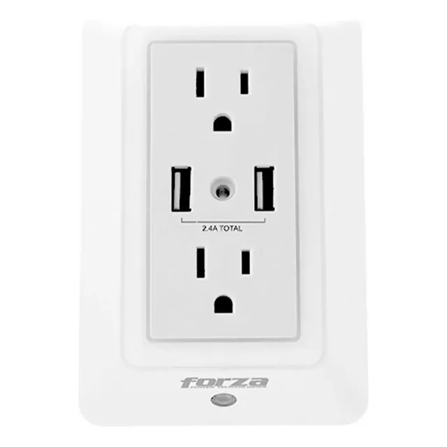Forza Toma Corriente De Pared Forza-fwt-2201 Nema 5-15r-x2
