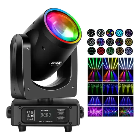 Moving Head Beam 280w Led Rgbw Prisma E Gobo Giratório Dmx 127/220v