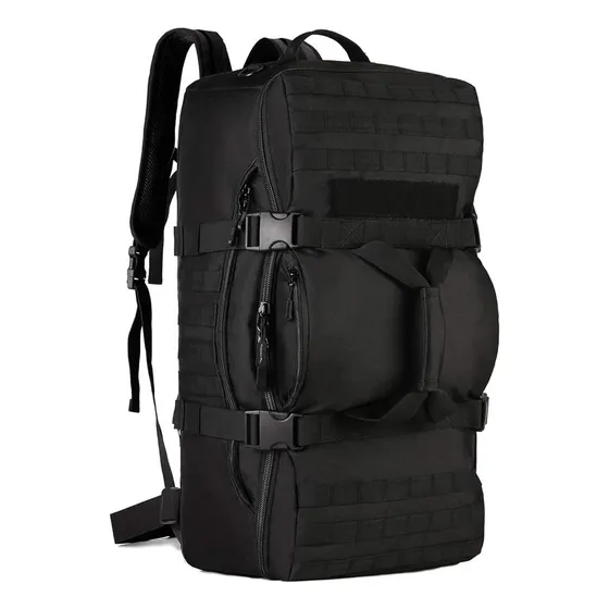 Mochila Bolso Viaje 60l Militar Urbano Tactico Molle Color Negro Caribe