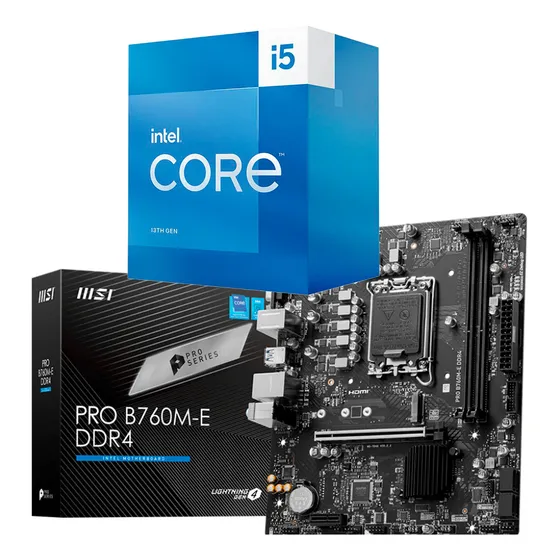 Kit Upgrade Intel 13ª Geração I5 13400f + Pro B760m-e  Ddr4