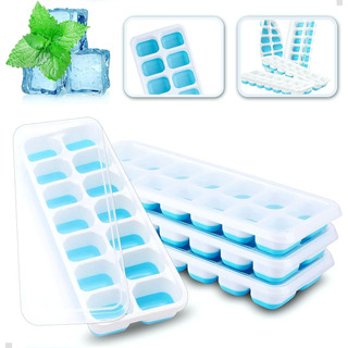Forma Gelo Silicone Forminha Com Tampa Fundo FlexĂvel Grande Forma Gelo Silicone Forminha Com Tampa Fundo FlexĂvel Grande