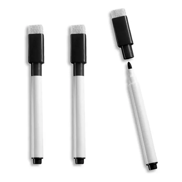 Marcador Pizarra Blanca Al Agua - Imantado Negro X 10 Uni