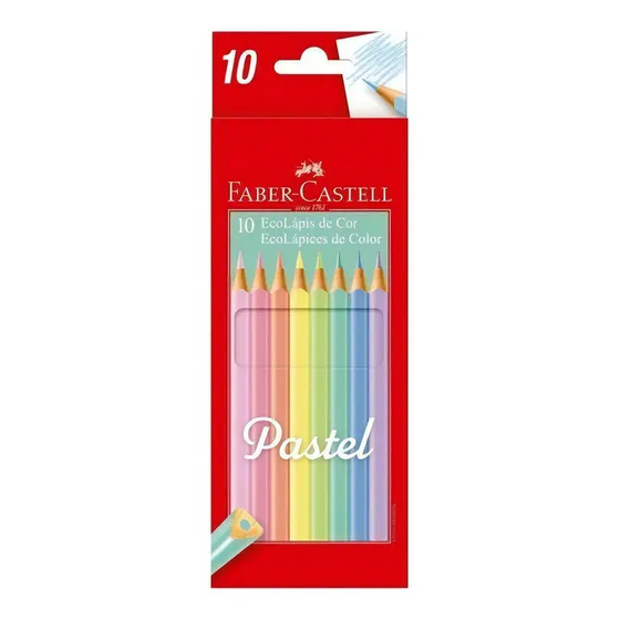 Set 10 Lápices De Colores Faber Castell Ecolápices Pastel