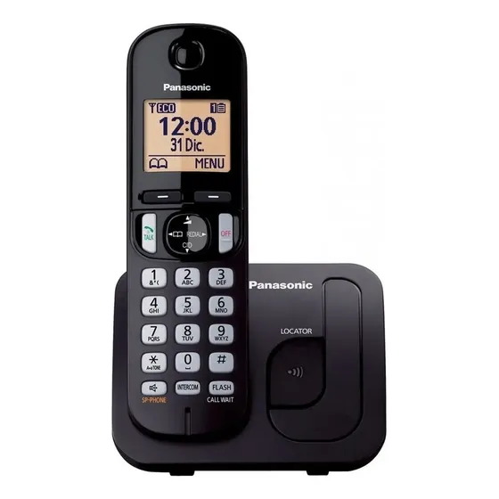 Teléfono Panasonic DECT KX-TGC210MEB inalámbrico - color negro | Cuotas sin interés