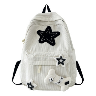 Para Mochila De Pana Con Estampado De Estrellas De Gran Para Mochila De Pana Con Estampado De Estrellas De Gran