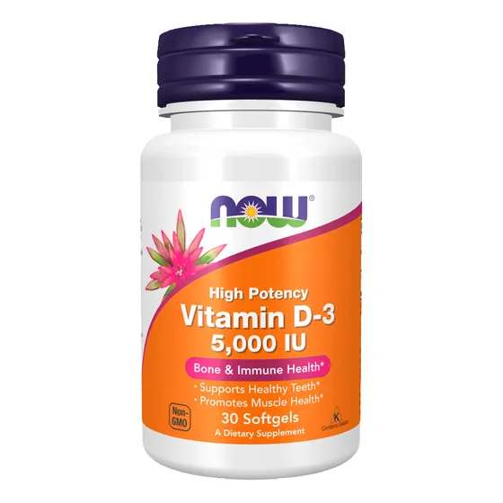 Vitamina D-3 5000ui Now Foods 30 Softgels Importado