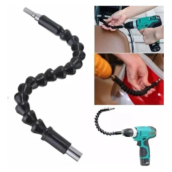 Extensor Flexível Para Parafusadeira 1/4 - 30 Cm - Porta Bit