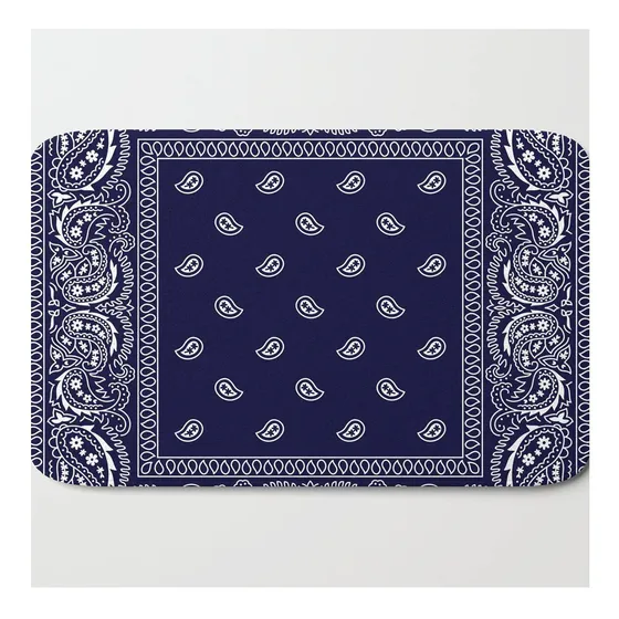 Alfombra Para Baño Antideslizante  Azul Marino Southwestern