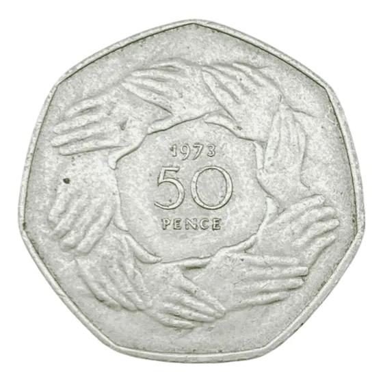 Moeda Do Reino Unido: 50 Pence De 1973