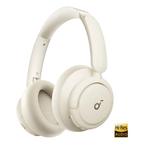 Anker Soundcore Q30 Auriculares Inalámbricos Bluetooth Over-Ear, Cancelación de Ruido Activa y Anti Ruido, Hi-Res Wireless + LDAC, 50h Batería, Micrófonos AI para Viajes y Oficina, Blanco