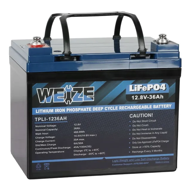 Bateria Fosfato Hierro Litio Lifepo4 12 V 36 Ah Ciclo