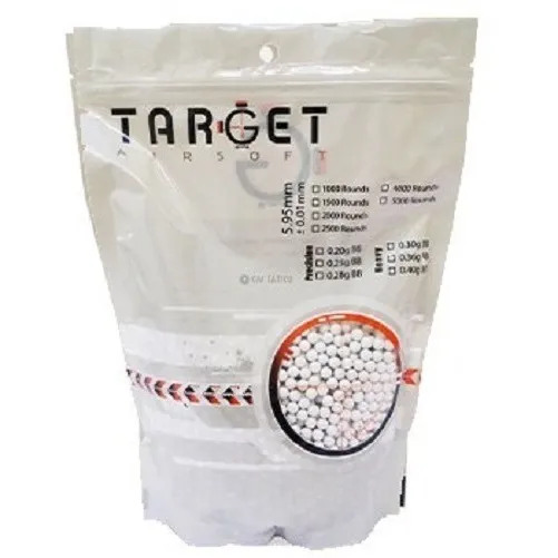Bbs Airsoft 0.25g 5000un Branca Target 12x S/ Juros