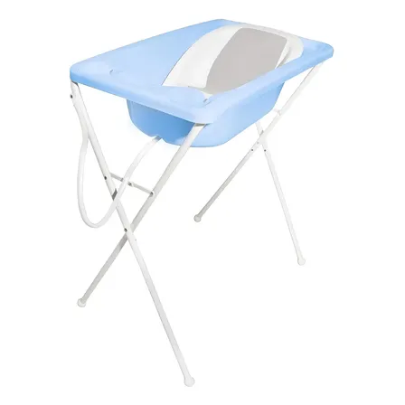 Banheira De Bebê Acqua Trio Azul Pastel 7065azp Galzerano Liso