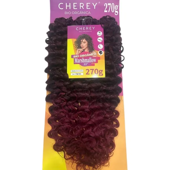 Cabelo Bio Orgânica Marsmallow Cherey 270g Cor T1b/118 Preto Com Vermelho Cereja