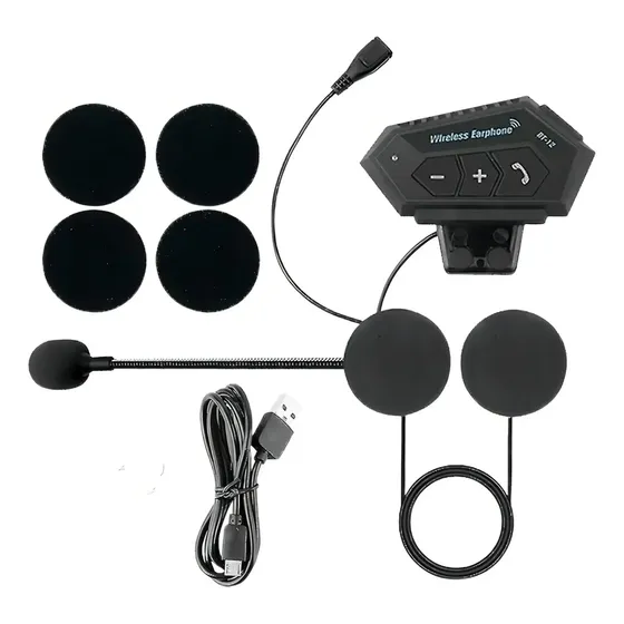 Intercomunicador Bluetooth Casco Moto Wireless Earphone BT-12 | Cuotas sin interés