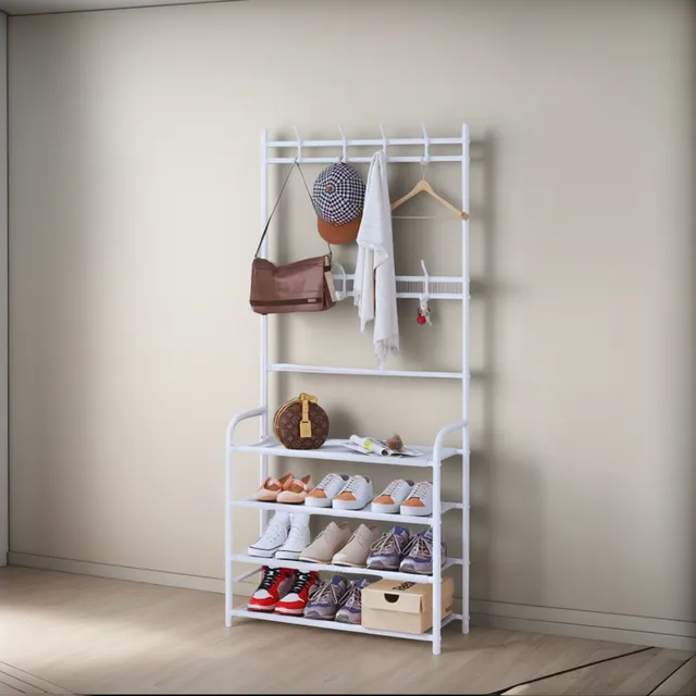 Zapatero Perchero Multifuncional 4 Niveles Organizador Hogar