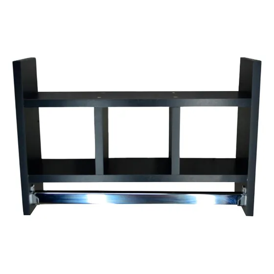 Nicho Porta Toalha Organizador P/ Banheiro Porta Papel Mdf Preto