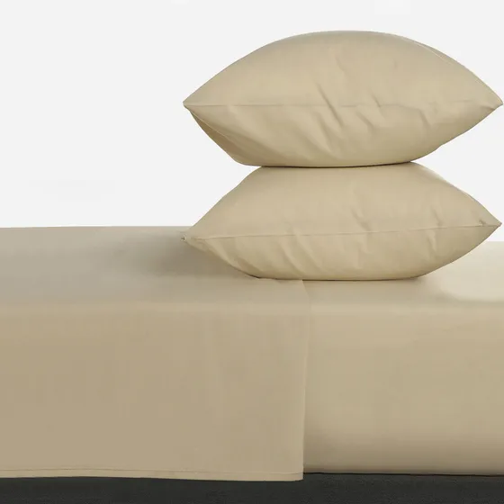 Set Sabanas Lisas 220h Taupe Super King Cic